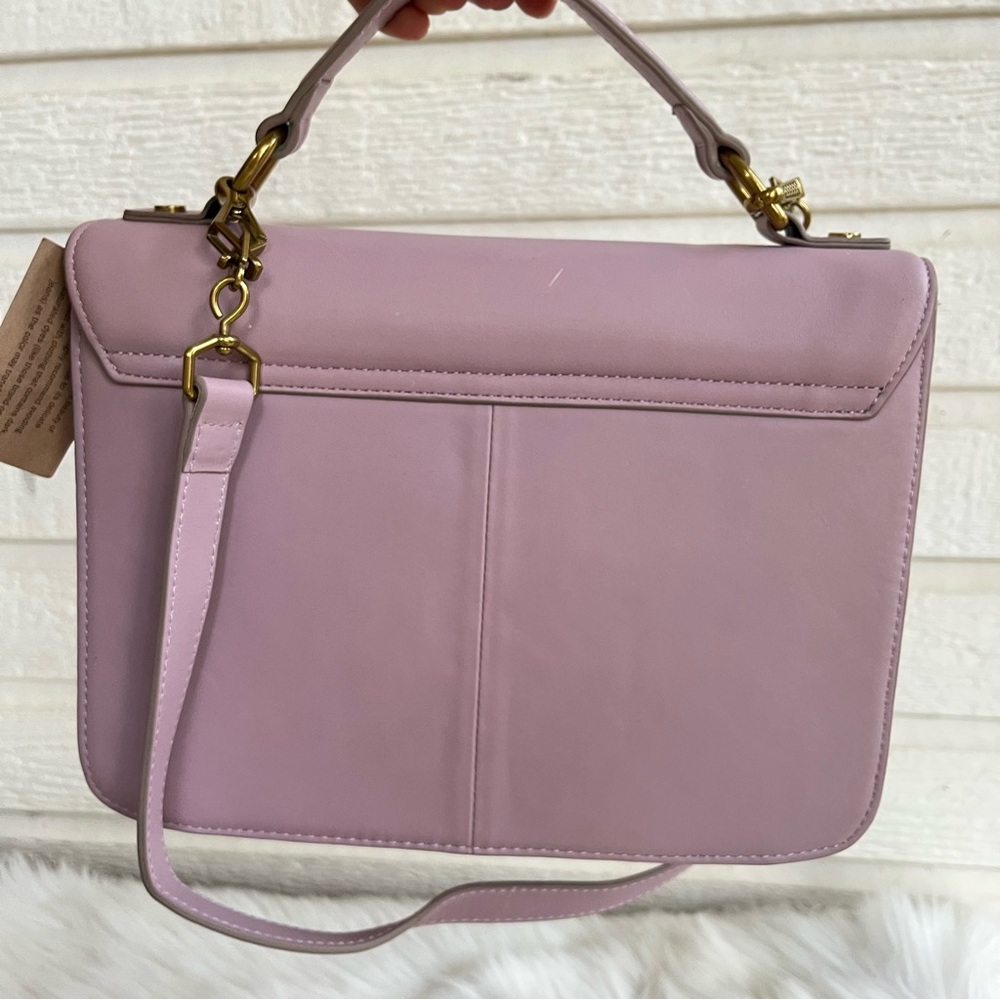 J. Crew Lavender Flap Turnlock Shoulder Bag Satchel - Picture 4 of 11